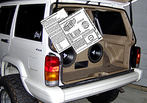 jeep xj subwoofer box